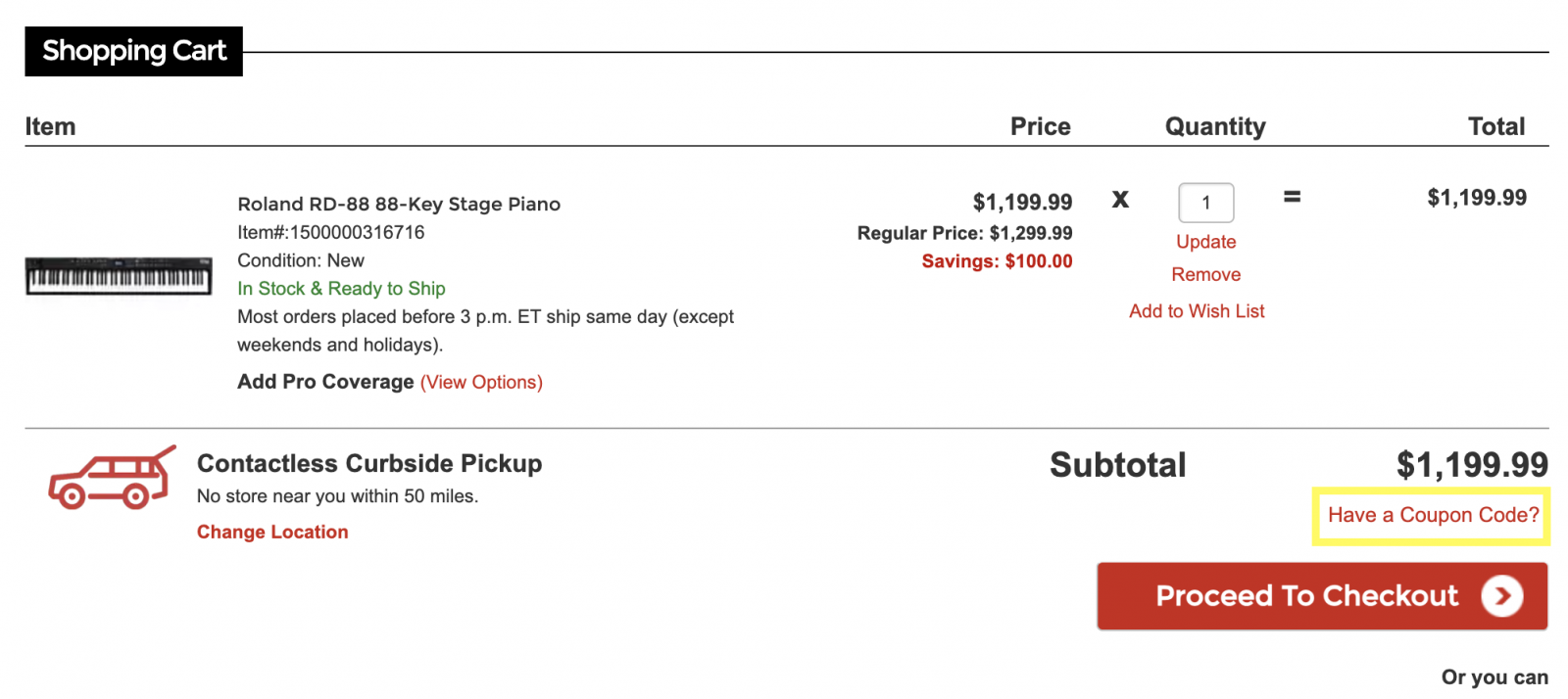 Redeem your Guitar Center coupon to save on your order