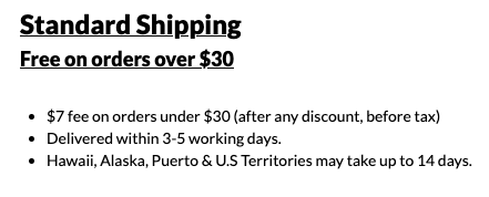 free shipping policy at Dermstore