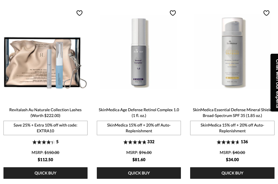 popular dermstore products