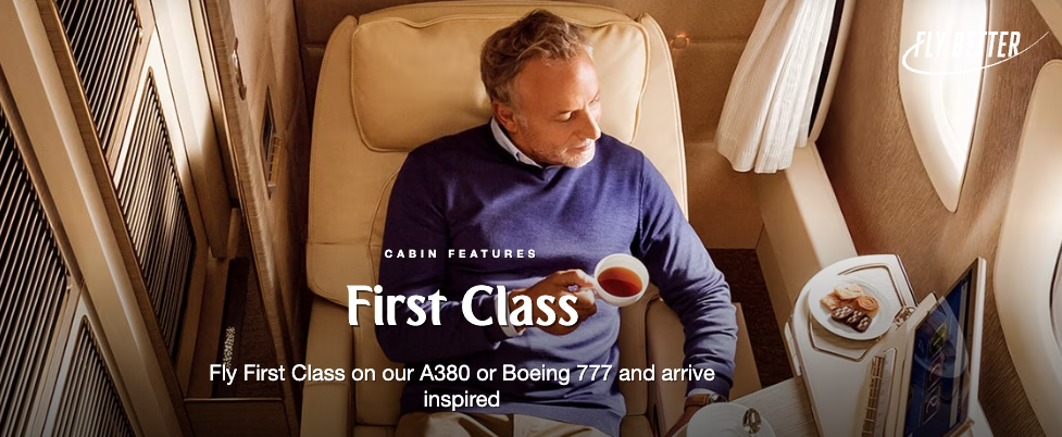 Emirates A380 First Class, Boeing 777 First Class